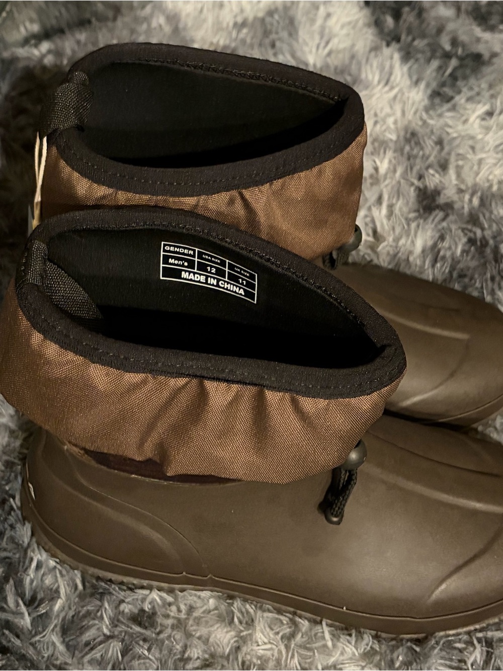 Men's Brown Insulated Waterproof Pull-On Boots